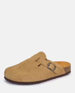 Mujer Yokono Zuecos|Sandalias Planas|Zapato Plano ZUECO-599 Beige