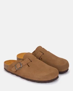 Mujer Yokono Zuecos|Sandalias Planas|Zapato Plano ZUECO-599 Marrón