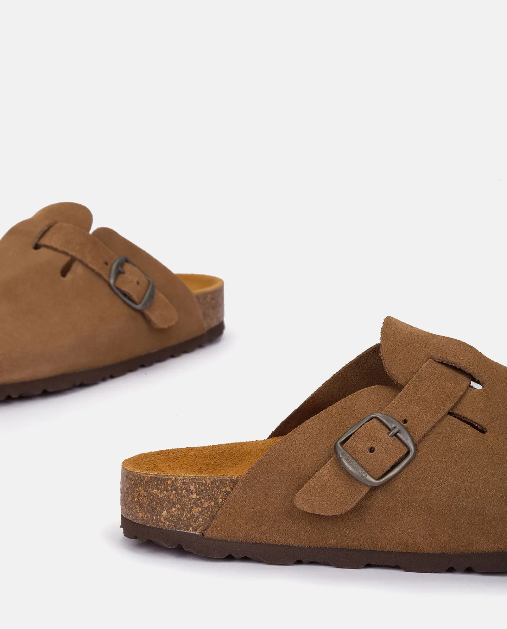 Mujer Yokono Zuecos|Sandalias Planas|Zapato Plano ZUECO-599 Marrón