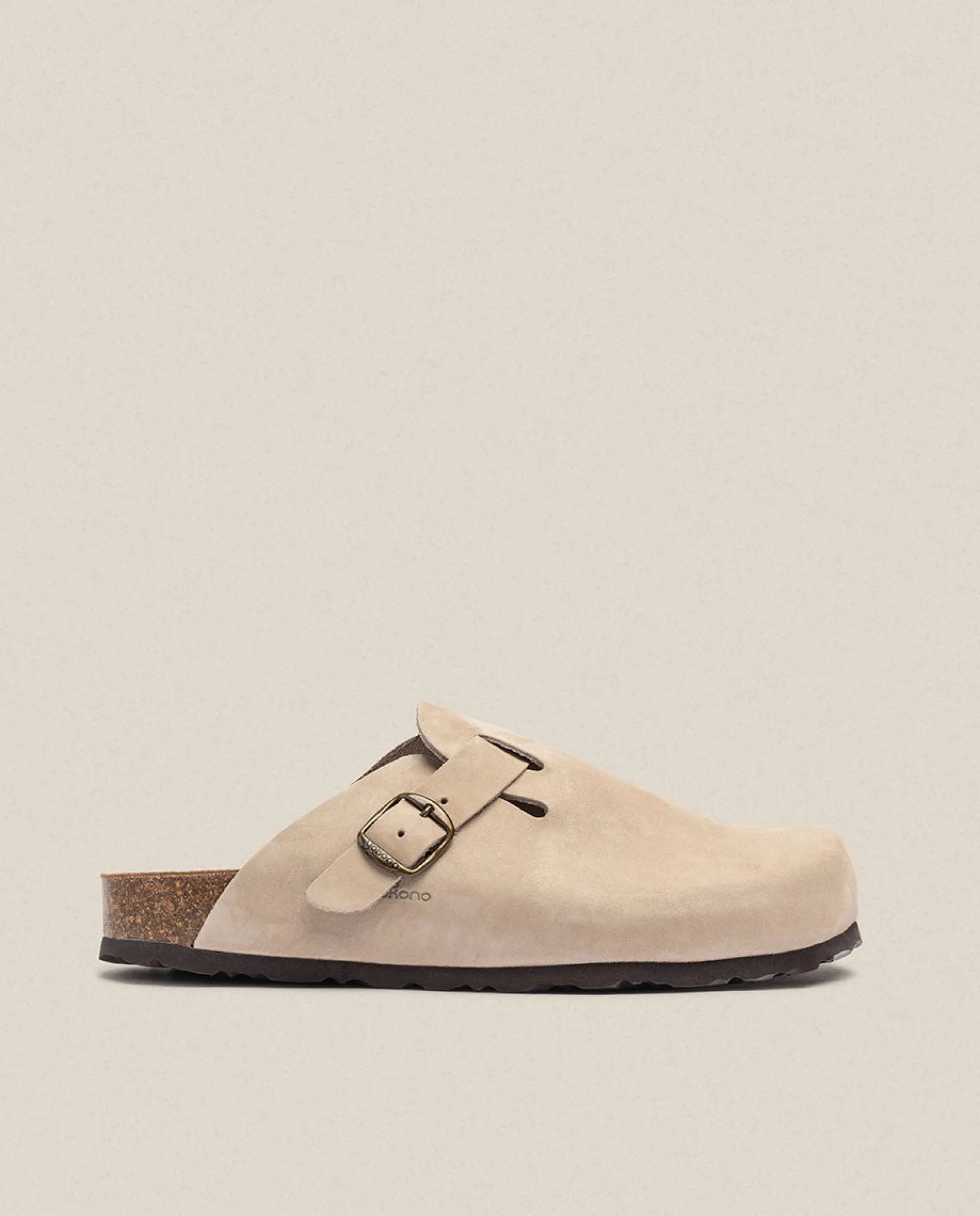 Mujer Yokono Zuecos|Sandalias Planas|Zueco 599 Beige