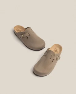 Mujer Yokono Sandalias Planas|Zuecos|Zueco 599 Marrón