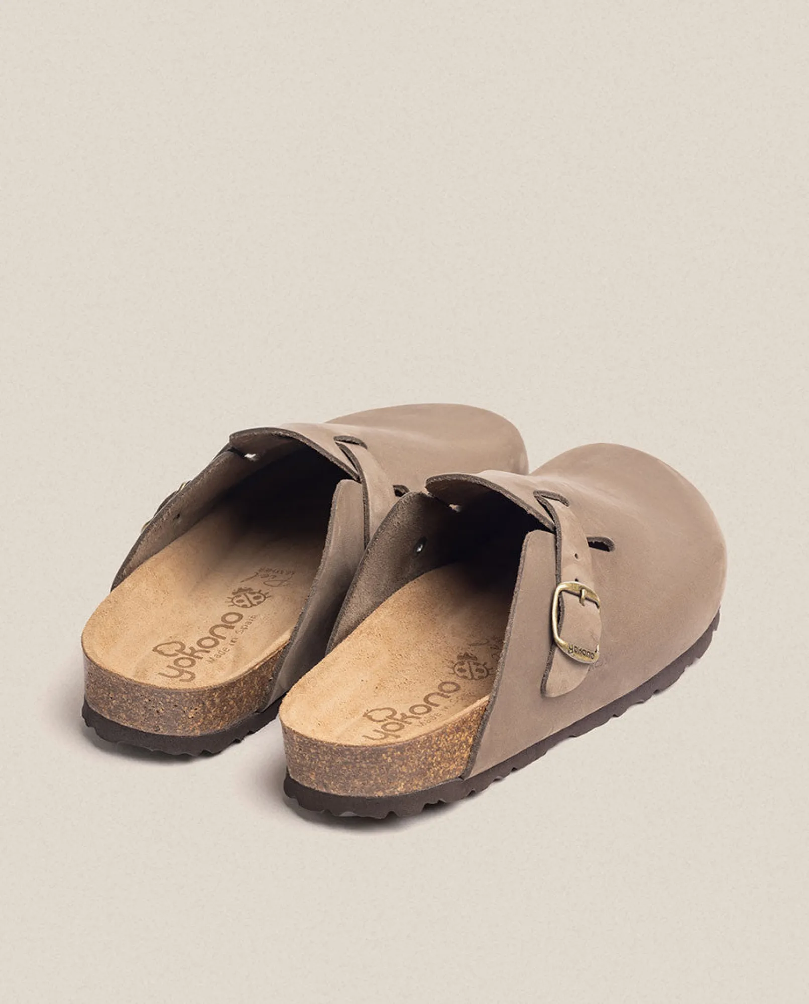 Mujer Yokono Sandalias Planas|Zuecos|Zueco 599 Marrón